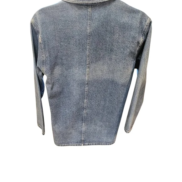 ERICA & COMPANY Women's distressed blue Jeans Jacket Size M/L - Picture 9 of 13